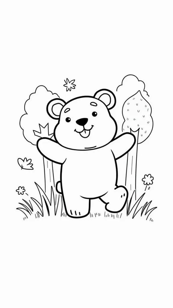 bear coloring pages for preschoolers